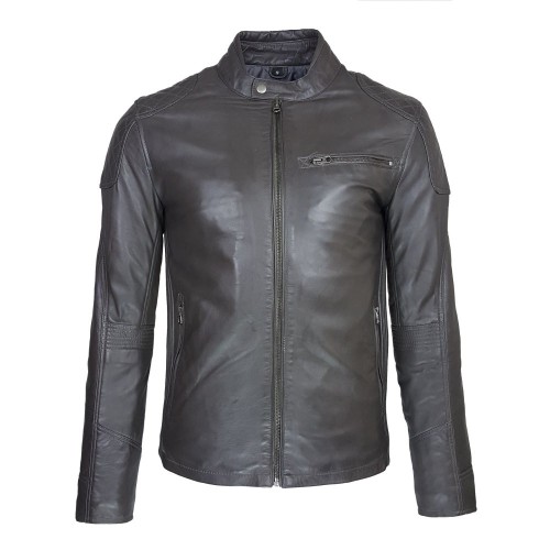 Blouson Arkon en cuir d'agneau Homme coupe Slim