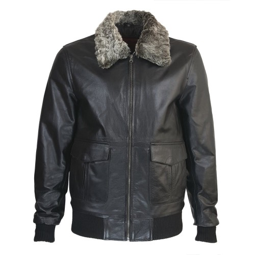 Blouson aviateur pour homme en cuir véritable  véritable