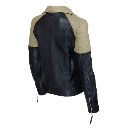 perfecto cuir femme bi-colores noir brige