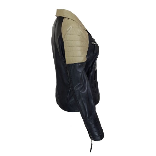 perfecto cuir femme bi-colores noir brige