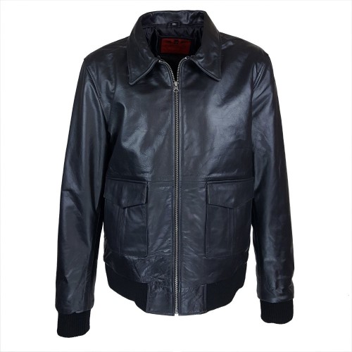 Fly Jacket Commandant en cuir de buffle noir