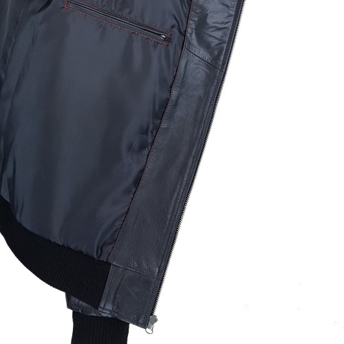 Fly Jacket Commandant en cuir de buffle noir