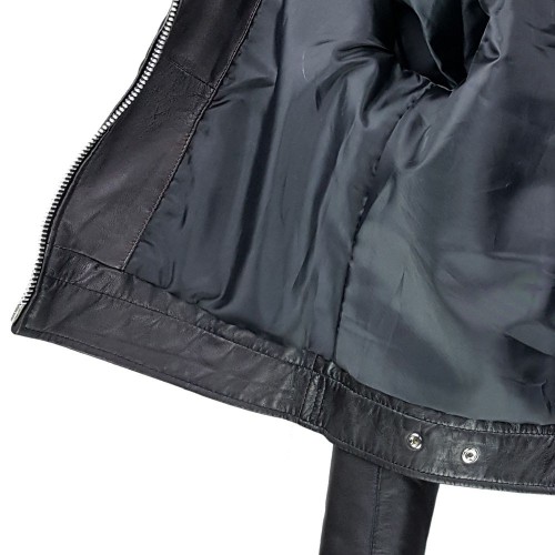 Perfecto noir femme en cuir d’agneau ef