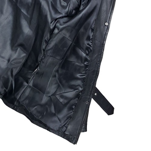 Veste 3/4 noire femme – Élégante, zippée et ceinturée