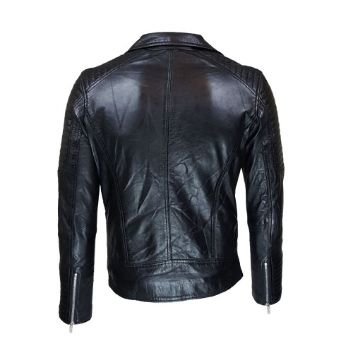 Blouson Perfecto Noir Élite pour homme