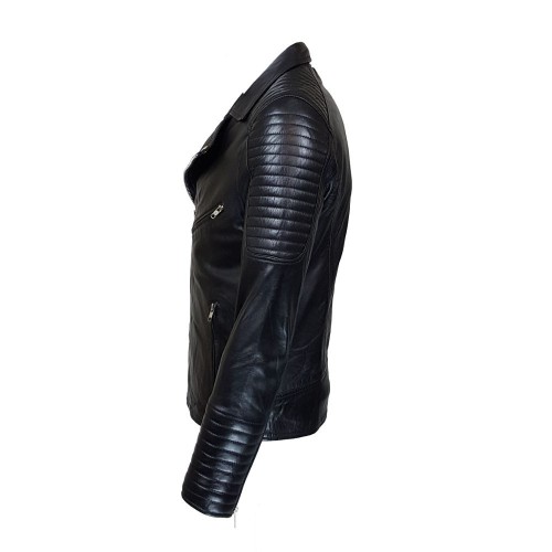 Blouson Perfecto Noir Élite pour homme